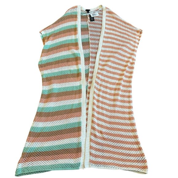 Torrid Sleeveless Stripe Sweater Duster Vest Long Length Size 3X 4X Women's NWT - Picture 3 of 12